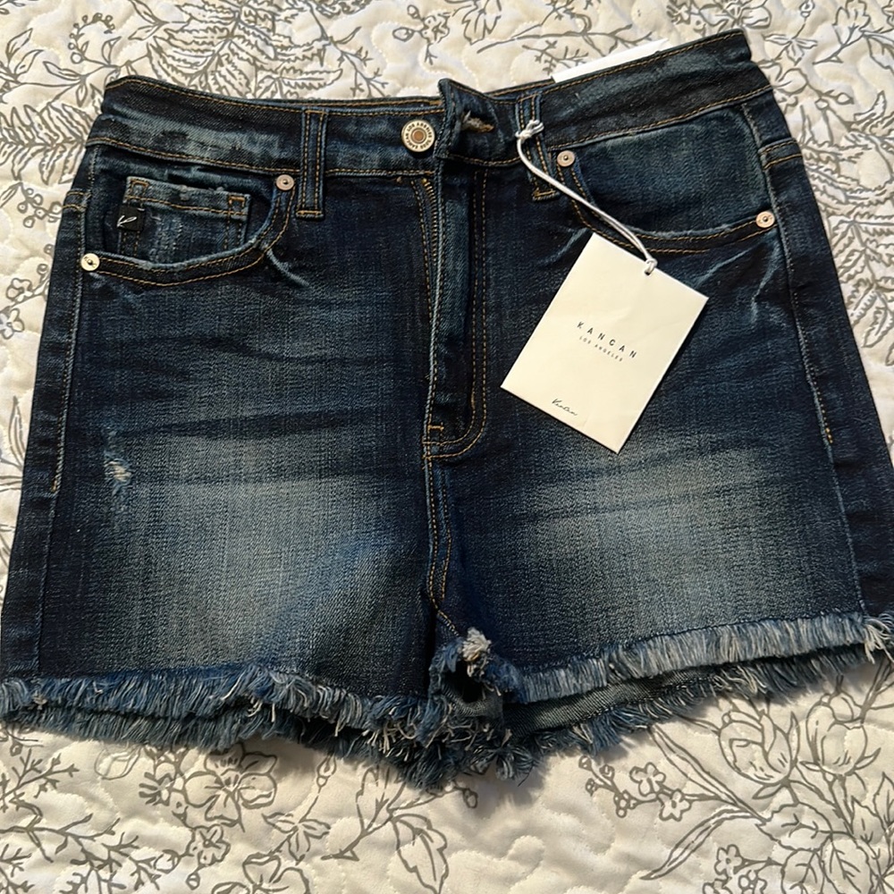 KanCan high rise denim shorts